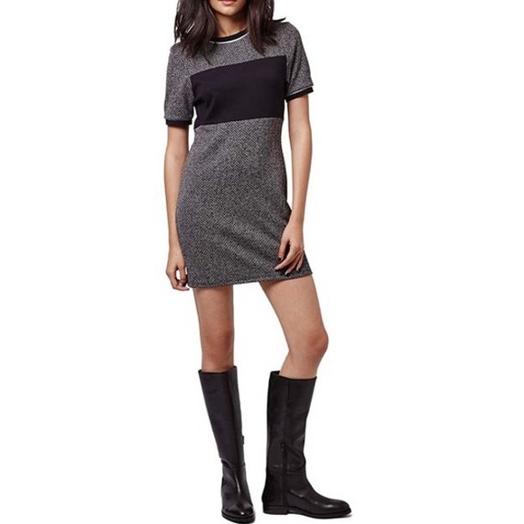 Topshop Dresses & Skirts - Topshop Colorblock Herringbone Shift Dress